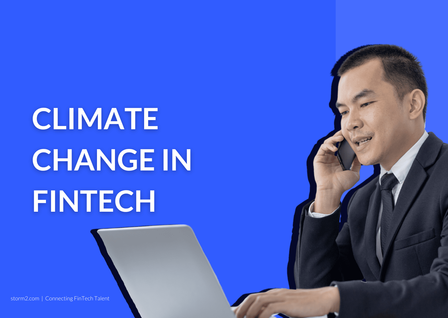 Man on phone and laptop